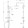 Mexen T33 Duschsäule, weiß/chrom - 798333393-21