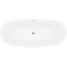 Mexen Luvo Slim freistehende Badewanne 170 x 75 cm, weiß, Überlauf Chrom - 52801707500-01
