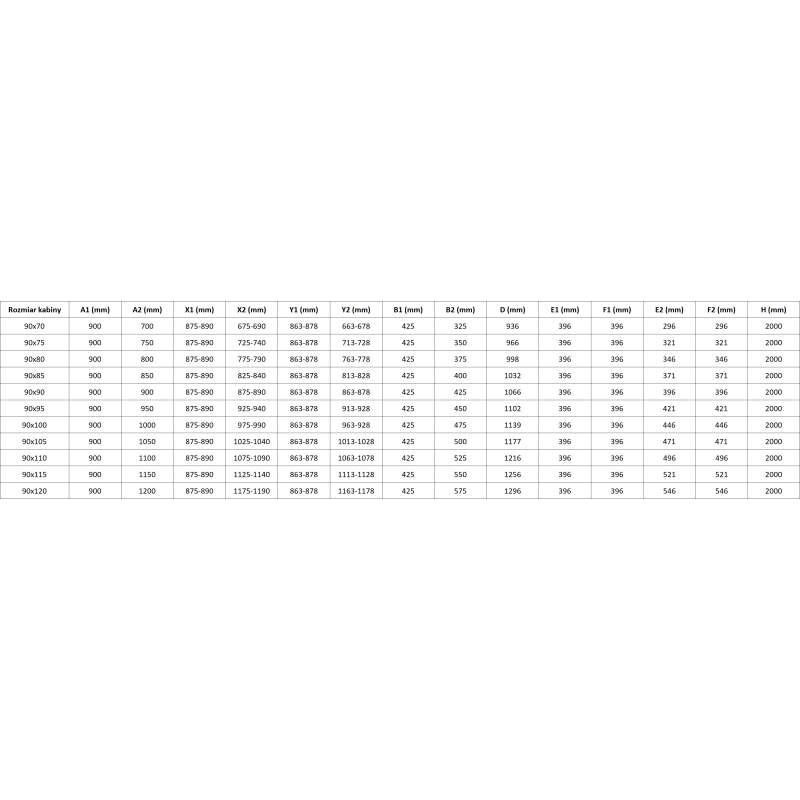 Mexen Mist-F Duo Duschkabine klappbar rechts 90 x 95 cm, transparent, gold - 8A6-090L-095P-50-00