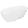 Mexen Luvo Slim freistehende Badewanne 170 x 75 cm, weiß, Überlauf weiß - 52801707500-20