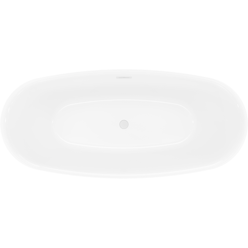 Mexen Luvo Slim freistehende Badewanne 170 x 75 cm, weiß, Überlauf weiß - 52801707500-20