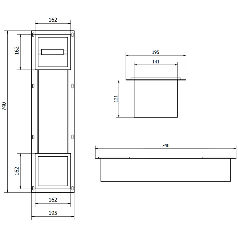 Mexen X-Wall-BP Toilettenpapierhalter mit Magazin, Inox - 1914