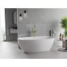 Mexen Luvo Slim freistehende Wanne 170 x 75 cm, weiß, Überlauf gebürstetes Gold - 52801707500-55
