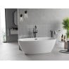 Mexen Luvo Slim freistehende Badewanne 170 x 75 cm, weiß, schwarzer Überlauf - 52801707500-70