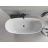 Mexen Luvo Slim freistehende Badewanne 170 x 75 cm, weiß, schwarzer Überlauf - 52801707500-70