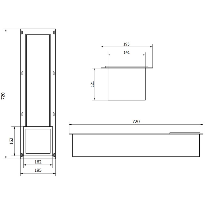 Mexen X-Wall-B Toilettenpapierhalter, Inox - 1915