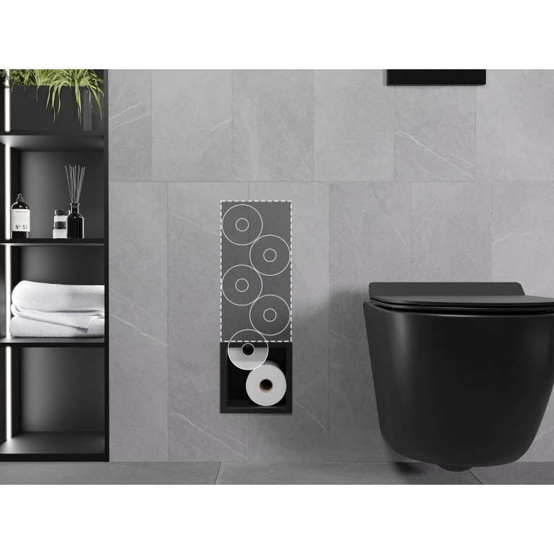 Mexen X-Wall-B Toilettenpapierhalter, schwarz - 1975