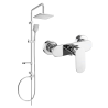 Mexen Milo Sven Duschset zur Wandmontage mit Regendusche und Duscharmatur, Chrom - 71340262-00