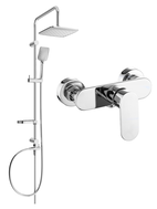Mexen Milo Sven Duschset zur Wandmontage mit Regendusche und Duscharmatur, Chrom - 71340262-00