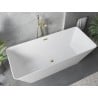 Mexen Velo Slim freistehende Wanne 170 x 75 cm, weiß, goldener Überlauf - 52811707500-50
