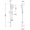 Mexen DF73 verschiebbares Duschset, Chrom - 785734582-02