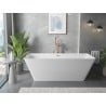 Mexen Velo Slim freistehende Badewanne 170 x 75 cm, weiß, Überlauf Roségold - 52811707500-60