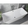Mexen Velo Slim freistehende Badewanne 170 x 75 cm, weiß, Überlauf gun gray gebürstet - 52811707500-66