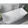 Mexen Velo Slim freistehende Badewanne 170 x 75 cm, weiß, Überlauf gebürsteter Nickel - 52811707500-97