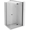 Mexen Mist-F Duschkabine klappbar rechts 100 x 80 cm, transparent, schwarz - 8A6T-100-080-70-00-P