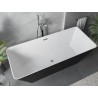 Mexen Velo Slim freistehende Badewanne 170 x 75 cm, weiß/schwarz, Überlauf Chrom - 52811707575-01