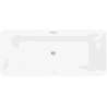 Mexen Velo Slim freistehende Badewanne 170 x 75 cm, weiß/schwarz, Überlauf Chrom - 52811707575-01