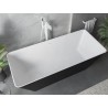 Mexen Velo Slim freistehende Badewanne 170 x 75 cm, weiß/schwarz, weißer Überlauf - 52811707575-20