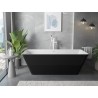 Mexen Velo Slim freistehende Badewanne 170 x 75 cm, weiß/schwarz, weißer Überlauf - 52811707575-20
