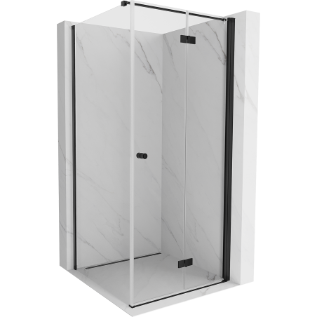 Mexen Mist-F Duschkabine klappbar rechts 110 x 110 cm, transparent, schwarz - 8A6T-110-110-70-00-P