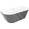 Mexen Oval Slim freistehende Wandwanne 170 x 80 cm, weiß/grau, Überlauf chrom - 52661708062-01