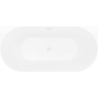Mexen Oval Slim freistehende Eckbadewanne 170 x 80 cm, weiß/grau, weißer Überlauf - 52661708062-20