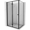 Mexen Mist-F Falttür-Duschkabine links 70 x 75 cm, schwarzer Rahmen, schwarz - 8A6T-070-075-70-70-L