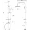 Mexen T40 Duschsäule, Chrom - 798404093-00