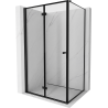 Mexen Mist-F Duschkabine klappbar links 110 x 85 cm, schwarzer Rahmen, schwarz - 8A6T-110-085-70-70-L