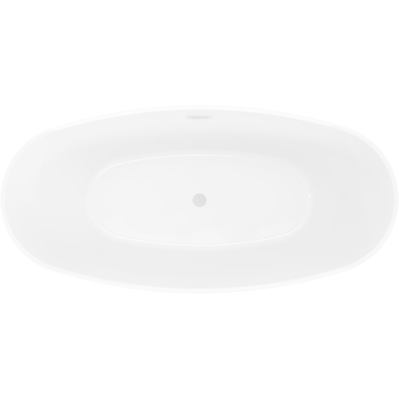 Mexen Olea freistehende Badewanne Muster 170 x 80 cm, weiß, Überlauf weiß - 52821708000-20