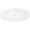 Mexen Olea freistehende Badewanne Muster 170 x 80 cm, weiß, Überlauf gebürstetes Gold - 52821708000-55