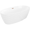 Mexen Olea freistehende Badewanne Design 170 x 80 cm, weiß, Überlauf Roségold - 52821708000-60