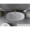 Mexen Olea freistehende Badewanne Design 170 x 80 cm, weiß, Überlauf Roségold - 52821708000-60
