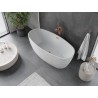 Mexen Olea freistehende Badewanne Muster 170 x 80 cm, weiß, Überlauf gebürstetes Kupfer - 52821708000-65