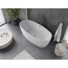 Mexen Olea freistehende Badewanne Muster 170 x 80 cm, weiß, Überlauf gun gray gebürstet - 52821708000-66