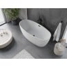 Mexen Olea freistehende Badewanne Muster 170 x 80 cm, weiß, Überlauf schwarz - 52821708000-70