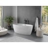 Mexen Olea freistehende Badewanne Muster 170 x 80 cm, weiß, Überlauf schwarz - 52821708000-70