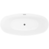 Mexen Olea freistehende Badewanne Muster 170 x 80 cm, weiß, Überlauf gun metal - 52821708000-95