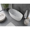 Mexen Olea freistehende Badewanne Muster 170 x 80 cm, weiß, Überlauf gun metal - 52821708000-95