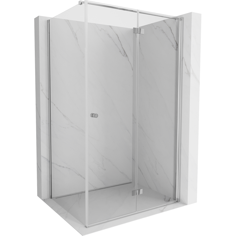 Mexen Mist-F Duschkabine klappbar rechts 95 x 100 cm, transparent, Chrom - 8A6T-095-100-01-00-P