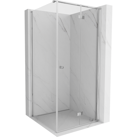 Mexen Mist-F Duschkabine klappbar rechts 100 x 100 cm, transparent, Chrom - 8A6T-100-100-01-00-P