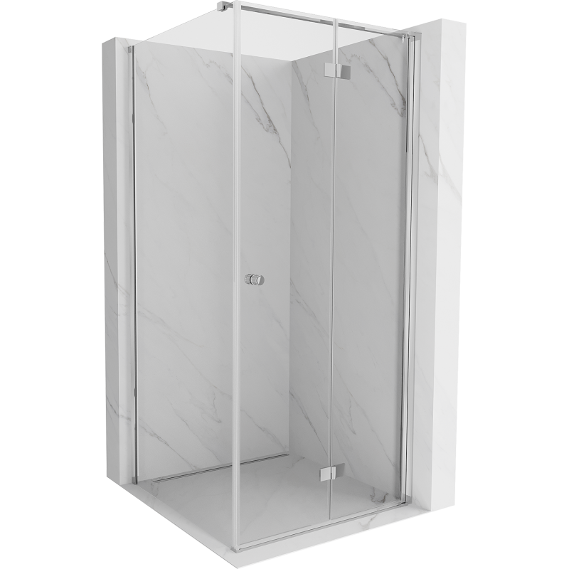 Mexen Mist-F Faltdusche rechts 110 x 110 cm, transparent, Chrom - 8A6T-110-110-01-00-P