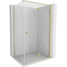 Mexen Mist-F klappbare Duschkabine rechts 80 x 70 cm, transparent, gold - 8A6T-080-070-50-00-P