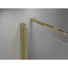 Mexen Mist-F Falttür-Duschkabine rechts 120 x 120 cm, transparent, gold - 8A6T-120-120-50-00-P