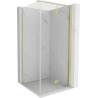 Mexen Mist-F faltbare Duschkabine rechts 70 x 70 cm, transparent, gebürstet gold - 8A6T-070-070-55-00-P