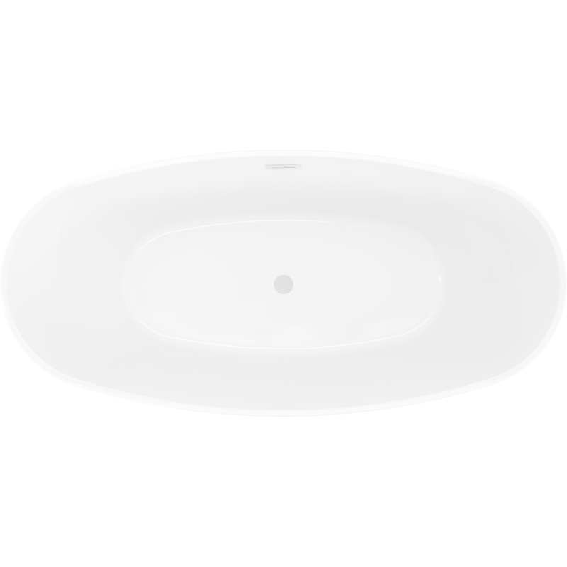Mexen Olea freistehende Badewanne Muster 170 x 80 cm, weiß/schwarz, Überlauf weiß - 52821708075-20