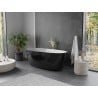 Mexen Olea freistehende Badewanne Muster 170 x 80 cm, weiß/schwarz, Überlauf gold - 52821708075-50
