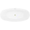 Mexen Olea freistehende Badewanne Muster 170 x 80 cm, weiß/schwarz, Überlauf gold gebürstet - 52821708075-55