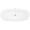 Mexen Olea freistehende Badewanne Muster 170 x 80 cm, weiß/schwarz, schwarzer Überlauf - 52821708075-70