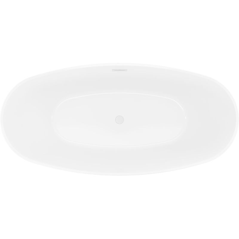 Mexen Lira freistehende Badewanne Muster 170 x 80 cm, weiß, weißer Überlauf - 52831708000-20
